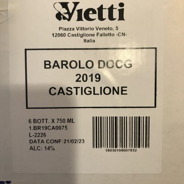 Vietti Barolo Castiglione 2019