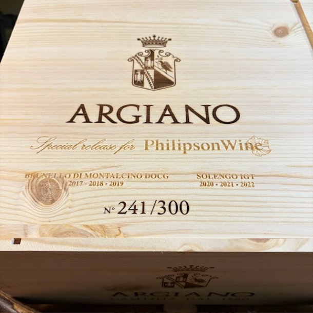 Argiano Collectors Case 6 stk i trkasse. 3xSolengo, 3xBrunello.
